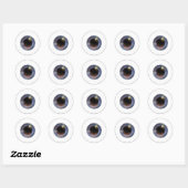 Spooky Realistische Blauwe Oog Oogbollen Halloween Ronde Sticker (Vel)