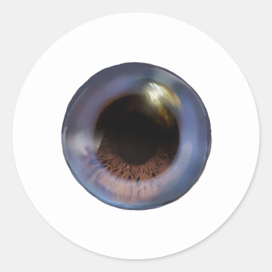 Spooky Realistische Blauwe Oog Oogbollen Halloween Ronde Sticker (Voorkant)