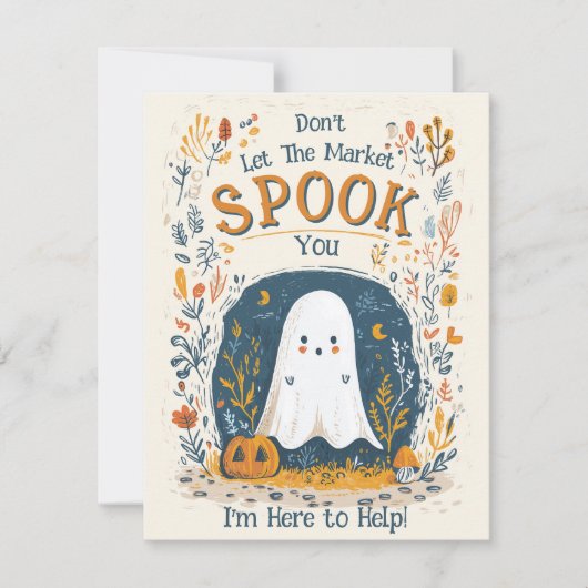 Spooky Realtor Pop By Marketing Feestdagenkaart (Voorkant)