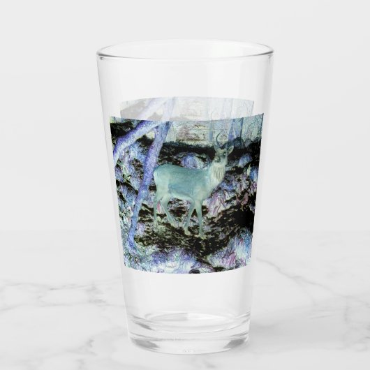 Spooky Red Deer Stag Glas (Achterkant)