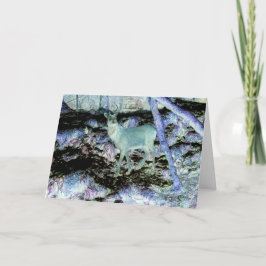 Spooky Red Deer Stag Groeten Kaart Tekst toevoegen