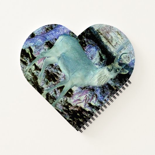 Spooky Red Deer Stag Hart Notitieboek (Achterkant)