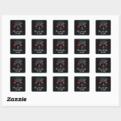 Spooky Red Eyes Design Vierkante Sticker (Vel)