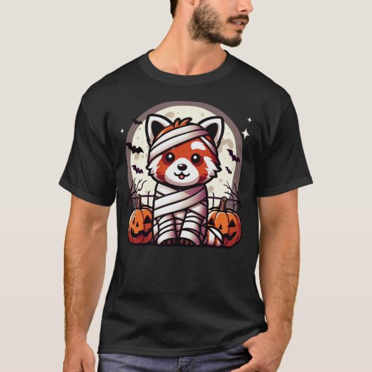 spooky Red Panda mummy T-shirt (Voorkant)