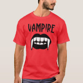 Spooky Red Vampire Halloween T-shirt (Voorkant)