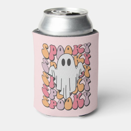 Spooky Retro Ghost Blikjeskoeler (Blikje Achterkant)