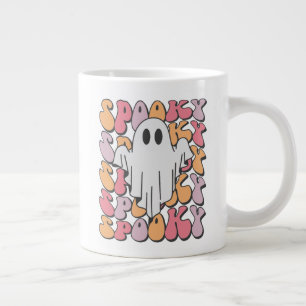 Spooky Retro Ghost Grote Koffiekop