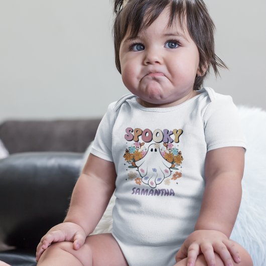 Spooky Retro Ghost Halloween Cute Romper