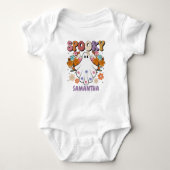 Spooky Retro Ghost Halloween Cute Romper (Voorkant)