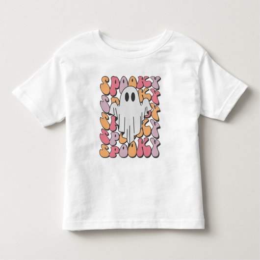 Spooky Retro Ghost Kinder Shirts (Voorkant)