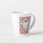 Spooky Retro Ghost Latte Mok (Rechterhoek)