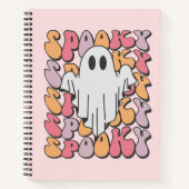 Spooky Retro Ghost Notitieboek (Voorkant)