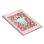 Spooky Retro Ghost Notitieboek (Rechterzijde)