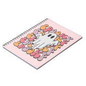 Spooky Retro Ghost Notitieboek (Linkerzijde)