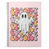 Spooky Retro Ghost Notitieboek (Voorkant)