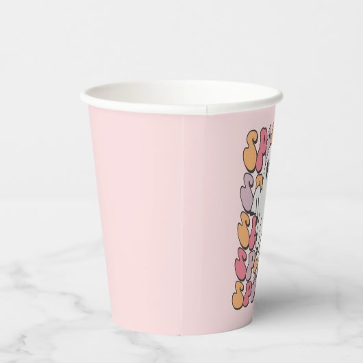 Spooky Retro Ghost Papieren Bekers (Rechts)