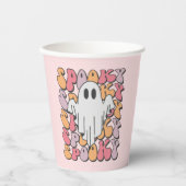 Spooky Retro Ghost Papieren Bekers (Voorkant)
