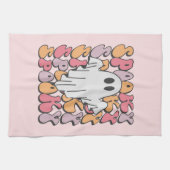 Spooky Retro Ghost Theedoek (Horizontaal)