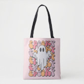 Spooky Retro Ghost Tote Bag (Voorkant)