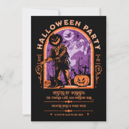 Spooky Retro Ghoul Halloween Kaart