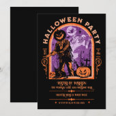 Spooky Retro Ghoul Halloween Kaart (Voorkant / Achterkant)