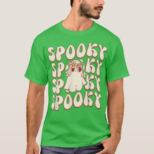 Spooky Retro Groovy Ghost Boo Halloween Costume Sc T-shirt