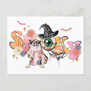 Spooky Retro Halloween Briefkaart
