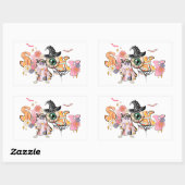 Spooky Retro Halloween Rechthoekige Sticker (Vel)