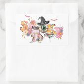Spooky Retro Halloween Rechthoekige Sticker (Tas)