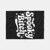Spooky Retro Halloween Witch Quote Gezegde TS Gift Fleece Deken (Voorkant (Horizontaal))