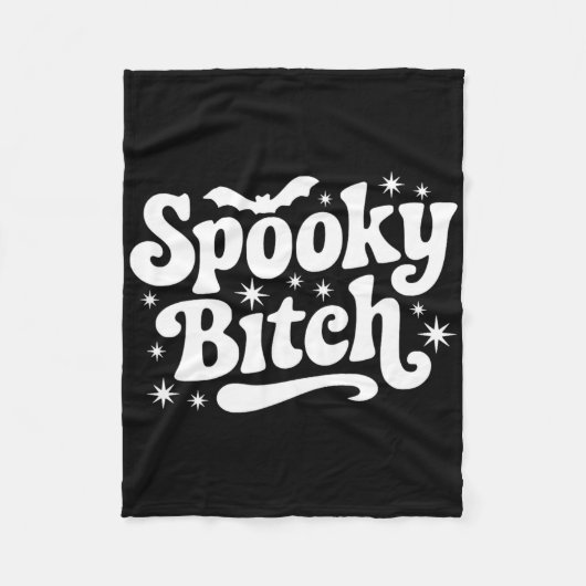Spooky Retro Halloween Witch Quote Gezegde TS Gift Fleece Deken (Voorkant)