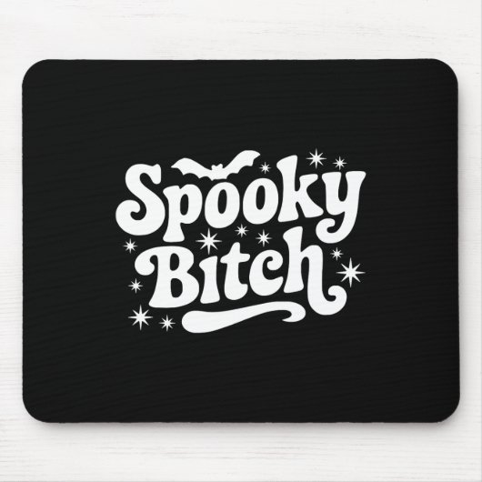 Spooky Retro Halloween Witch Quote Gezegde TS Gift Muismat (Voorkant)