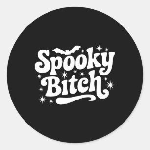 Spooky Retro Halloween Witch Quote Gezegde TS Gift Ronde Sticker