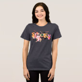 Spooky Retro Hippie Halloween Funny Ghost Tri-Blend Shirt (Voorkant volledig)