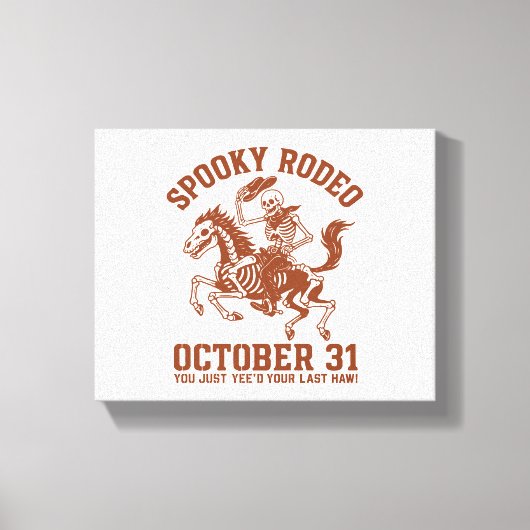 Spooky Rodeo Halloween 31 oktober Canvas Afdruk (Voorkant)