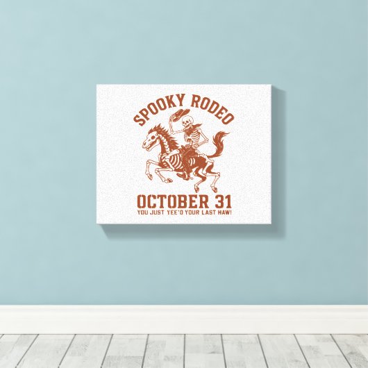 Spooky Rodeo Halloween 31 oktober Canvas Afdruk (Insitu (Houten vloer))