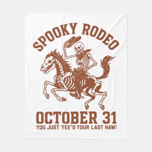 Spooky Rodeo Halloween 31 oktober Fleece Deken (Voorkant)