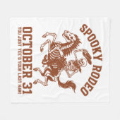 Spooky Rodeo Halloween 31 oktober Fleece Deken (Voorkant (Horizontaal))