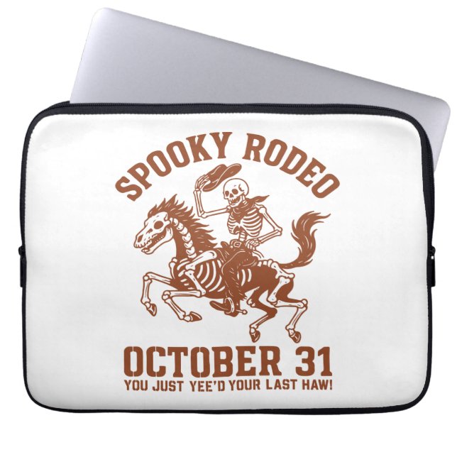 Spooky Rodeo Halloween 31 oktober Laptop Sleeve (Voorkant)