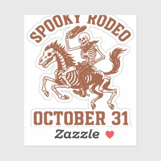 Spooky Rodeo Halloween 31 oktober Sticker (Vel)