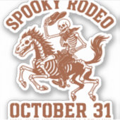 Spooky Rodeo Halloween 31 oktober Sticker (Voorkant)