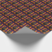 Spooky Rottweiler Hond Halloween Heks en Pompoen Cadeaupapier (Hoek)