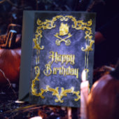 Spooky Royal Gold  Gothic Skull King Kaart