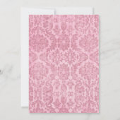 Spooky Roze en Zwarte Spin Web Uitnodiging (Achterkant)