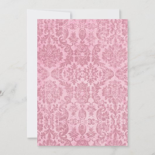 Spooky Roze en Zwarte Spin Web Uitnodiging (Achterkant)