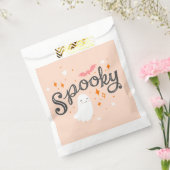 Spooky roze Halloween Bedankzakje (Gezegeld)