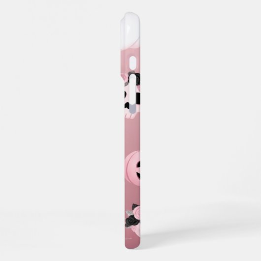 Spooky roze Halloween iPhone Hoesje (Linkerkant)