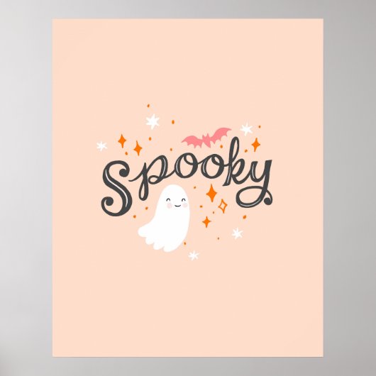 Spooky Roze Halloween Poster (Voorkant)