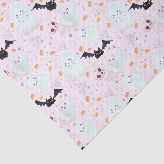 Spooky roze Halloween Tissuepapier (Detail)