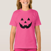 Spooky roze zwart Jack o lantaarn Halloween kostuu T-shirt (Voorkant)